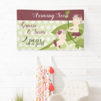 Vert clair, Bourgogne Twin Birthday Baby shower