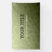 Banderoles Vert de l'armée géométrique maille Triangle texte (Verticale)