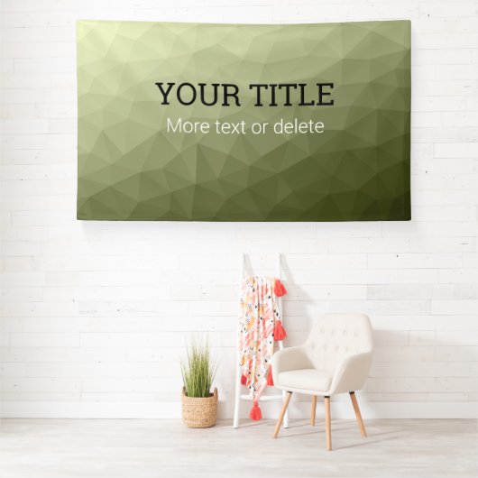 Banderoles Vert de l'armée géométrique maille Triangle texte (Insitu)