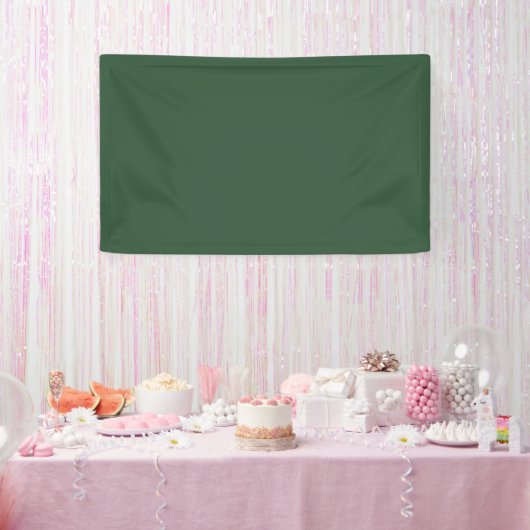 Banderoles Vert émeraude foncé uni (Fête)