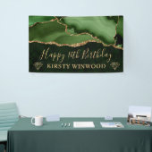 Banderoles Vert et Faux Parties scintillant or Agate Marbre d (Salon professionnel)