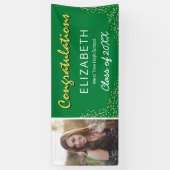 Banderoles Vert jaune blanc 2025 Graduation Photo (Vertical)