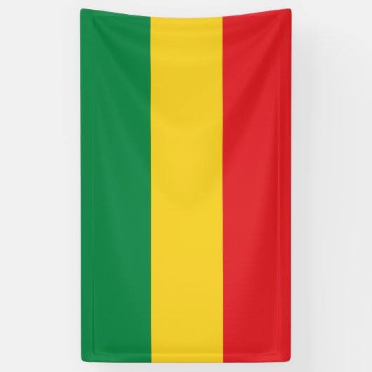 Banderoles Vert, or (jaune) et drapeau de couleurs rouges (Vertical)