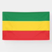 Banderoles Vert, or (jaune) et drapeau de couleurs rouges (Horizontal)