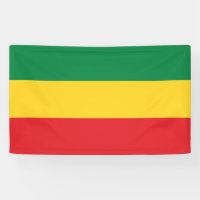 Vert, or (jaune) et drapeau de couleurs rouges
