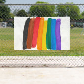 Banderoles vertical arc-en-ciel (En situation)