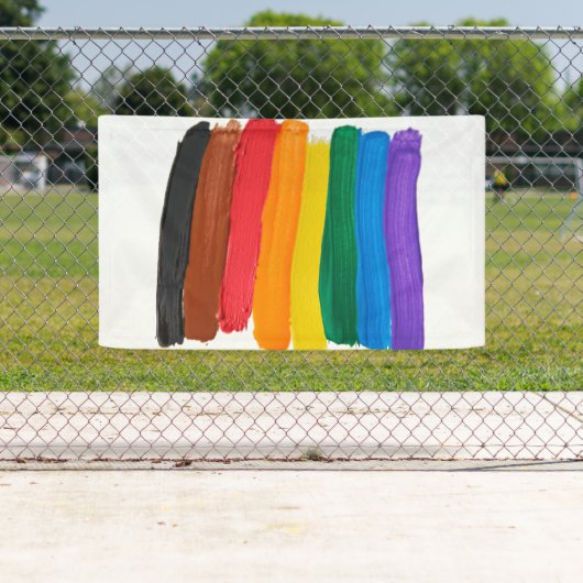 Banderoles vertical arc-en-ciel (En situation)