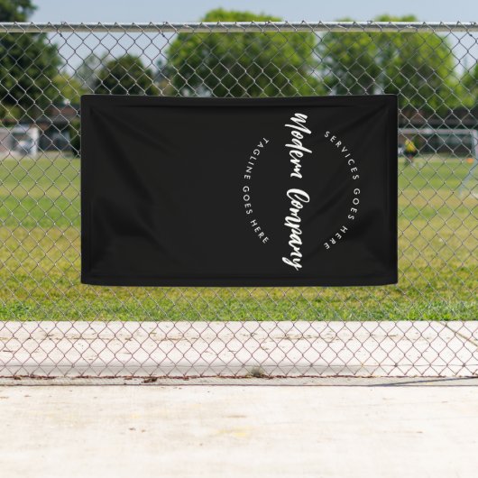 Banderoles Vertical Modern Logo Modèle Personnalisé (En situation)