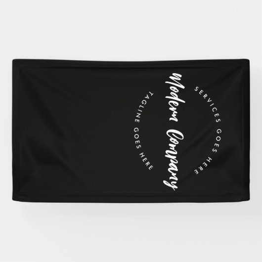 Banderoles Vertical Modern Logo Modèle Personnalisé (Horizontal)