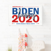 Banderoles Vétérans pour la campagne électorale de Biden Harr (En situation)