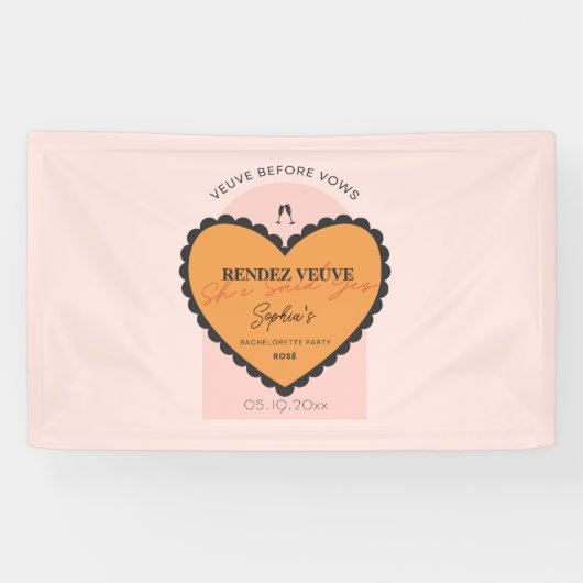 Banderoles Veuve Before Vows Rendez Veuve,  (Horizontal)