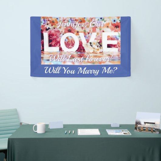 Banderoles Veux-Tu M'Épouser ? Love Photo Name Message MedBlu (Salon professionnel)