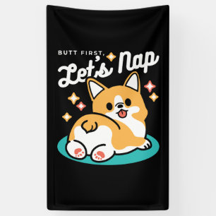 Banderoles Vibes Corgi Butt et Nap - Joli chien couché