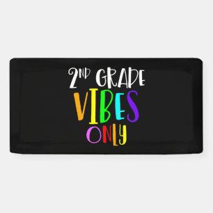Banderoles Vibes De 2e Année Seulement Retour À L'École Nouve