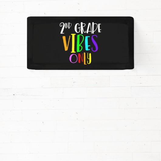 Banderoles Vibes De 2e Année Seulement Retour À L'École Nouve (Insitu)