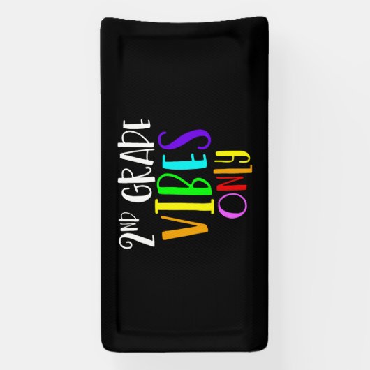 Banderoles Vibes De 2e Année Seulement Retour À L'École Nouve (Verticale)