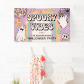 Banderoles Vibes éffrayantes Retro Amusement Halloween (En situation)