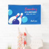 Banderoles Vibrant Blue et Red Bowling 6e anniversaire (En situation)