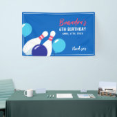 Banderoles Vibrant Blue et Red Bowling 6e anniversaire (Salon professionnel)