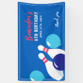 Banderoles Vibrant Blue et Red Bowling 6e anniversaire (Vertical)