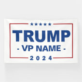 Banderoles Vice-président Trump 2024 sur mesure (Horizontal)