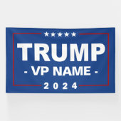 Banderoles Vice-président Trump 2024 sur mesure (Horizontal)