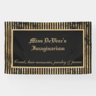 Banderoles Victorian détendu Black & Gold Stripe personnalis