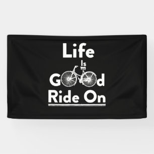 Banderoles Vie Amusante Bonne Balade Sur Croiseur À Vélo