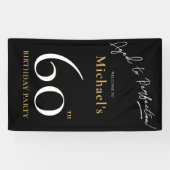 Banderoles Vieilli à la perfection Black Gold 60e fête d'anni (Horizontal)