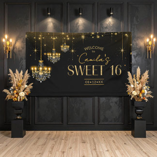 Banderoles Vieux Hollywood Lustre en Glam Sweet 16 ID1108