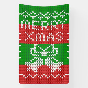 Banderoles Vilain pull motif sonnettes Joyeux fils Xmas