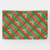 Banderoles Vilain pull motif sonnettes Joyeux fils Xmas (Horizontal)