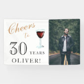 Banderoles Vin de 30 ans 30e anniversaire Photo (Horizontal)