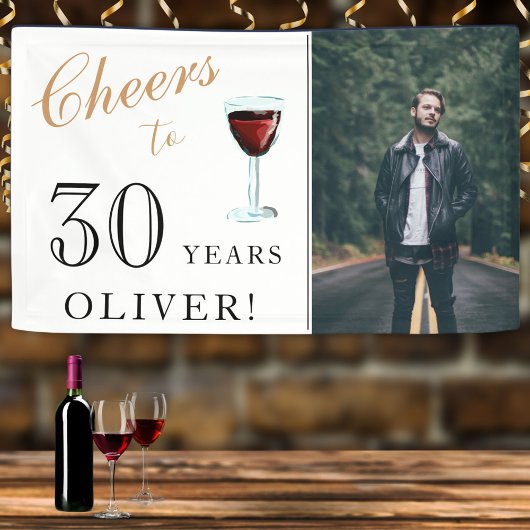 Banderoles Vin de 30 ans 30e anniversaire Photo