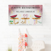 Banderoles Vin rose Parties scintillant, relax & Voyage Bonne (En situation)