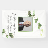 Banderoles Vin vert Aquarelle Célébration de la vie (Horizontal)