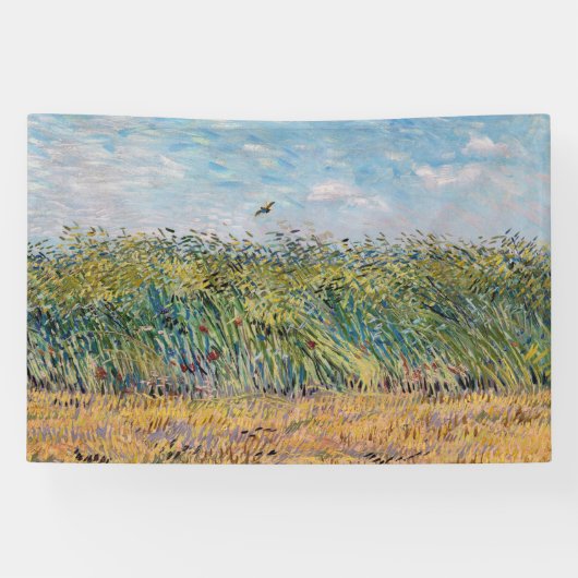 Banderoles Vincent van Gogh - Champ de blé avec une lark (Horizontal)