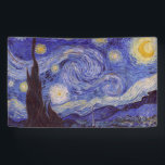 Banderoles Vincent Van Gogh Starry Nuit Vintage Art<br><div class="desc">Vincent van Gogh Starry Night Art Peinture Starry Night est un tableau de l'artiste post-impressionniste néerlandais Vincent van Gogh. Le ciel bleu de la nuit est rempli de nuages tourbillonnants, d'étoiles et d'une lune brillante croissant. La Nuit étoilée est la seule nocturne de la série de vues depuis la fenêtre...</div>