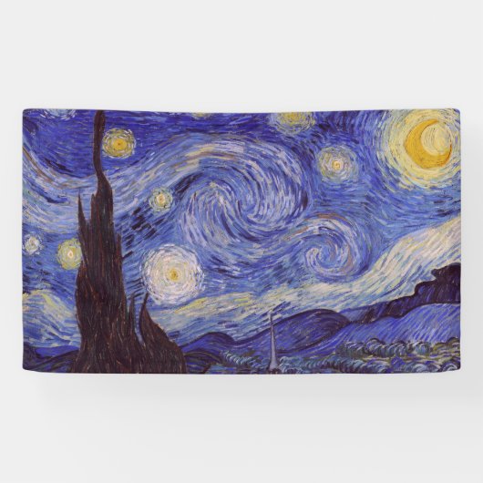 Banderoles Vincent Van Gogh Starry Nuit Vintage Art (Horizontal)