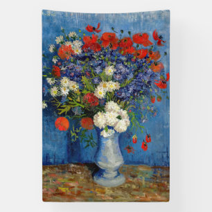 Banderoles Vincent van Gogh - Vase avec des Bleuets & Coqueli