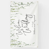 Banderoles Vins De Verdure Bienvenue À Notre Mariage 3x5' (Vertical)