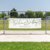 Banderoles Vins De Verdure Bienvenue À Notre Mariage 3x8 Pied (En situation)