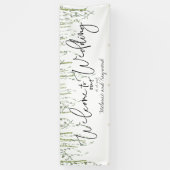 Banderoles Vins De Verdure Bienvenue À Notre Mariage 3x8 Pied (Vertical)