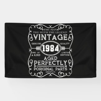 Banderoles Vintage 1984 Mythe de l'homme Légende 37e annivers