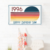 Banderoles Vintage 1996 Retro Stripe Sun 30th Birthday (En situation)