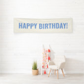 Banderoles Vintage Blue Joyeux anniversaire (Insitu)