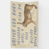 Banderoles Vintage Bunny Easter Egg Hunt Banner (Vertical)