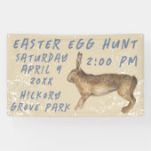 Banderoles Vintage Bunny Easter Egg Hunt Banner (Horizontal)
