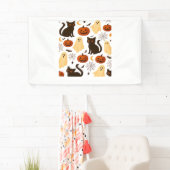 Banderoles Vintage Halloween Ghost & Black Cat Motif Classi (En situation)