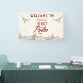 Banderoles Vintage Maroon First Rodeo 1st Birthday Banner (Salon professionnel)